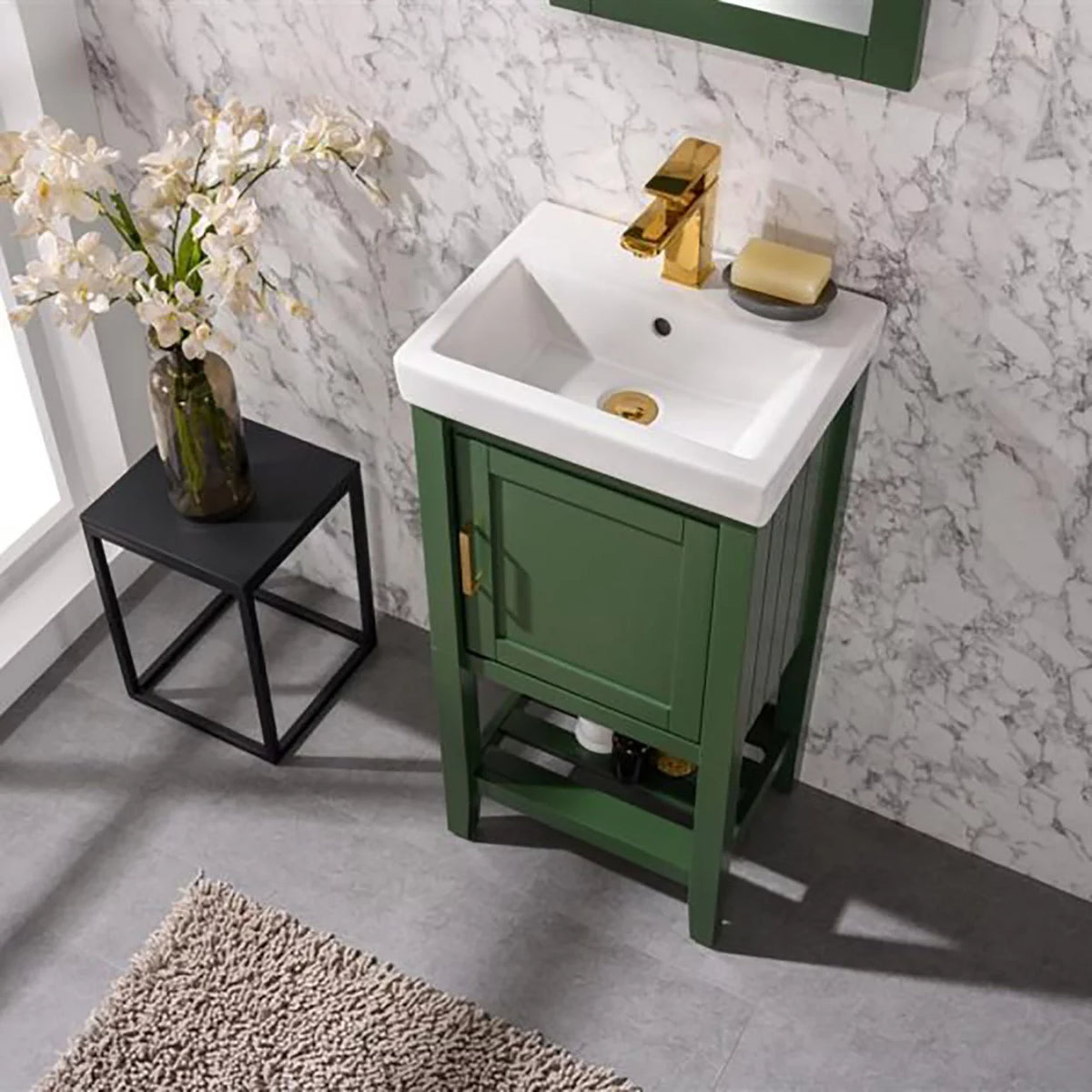 18" Green Sink Vanity M15534