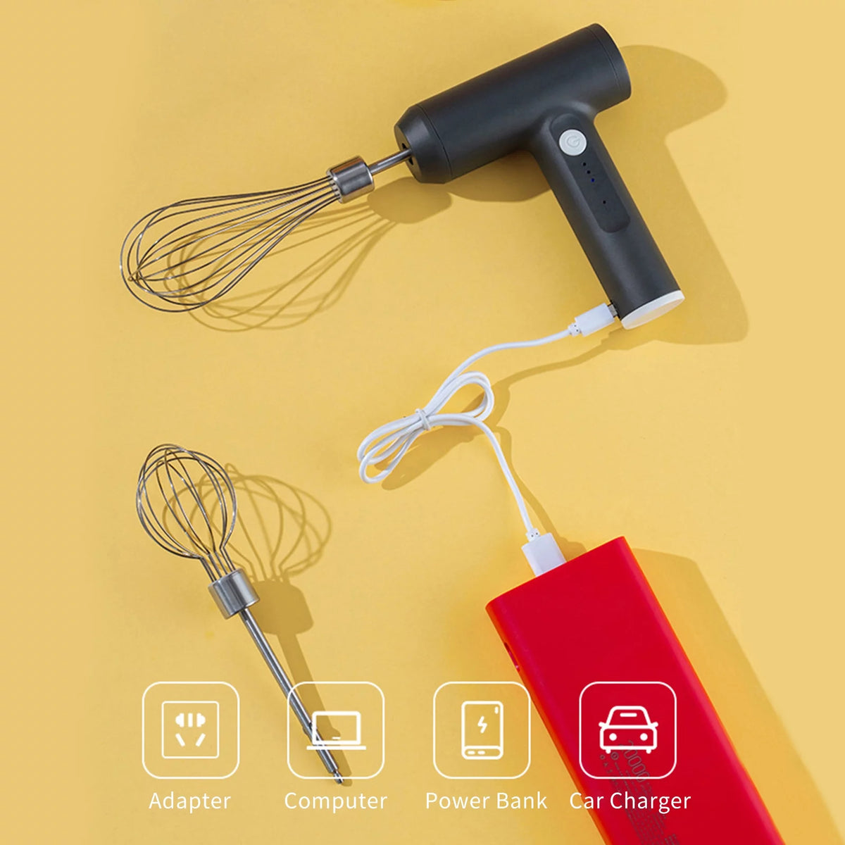 Wireless Handheld Electric Egg Beater with Egg Separator L68582