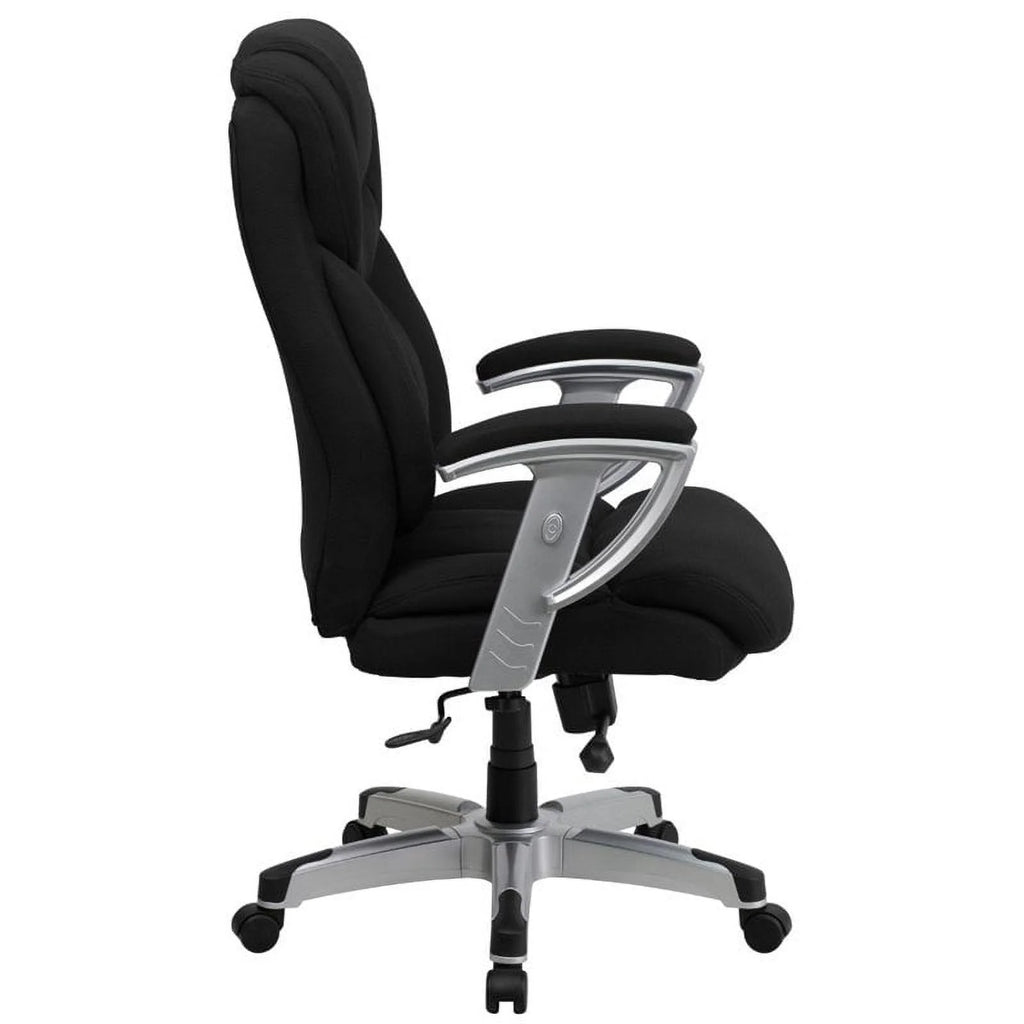 Black Fabric Office Chair with Arms N8374