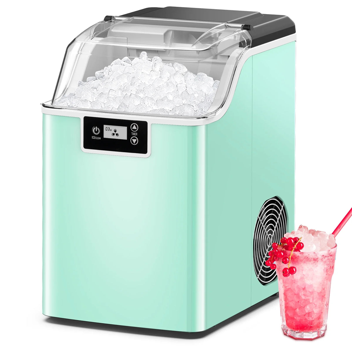 Black Portable Countertop Ice Maker with Basket & Scoop Y22583