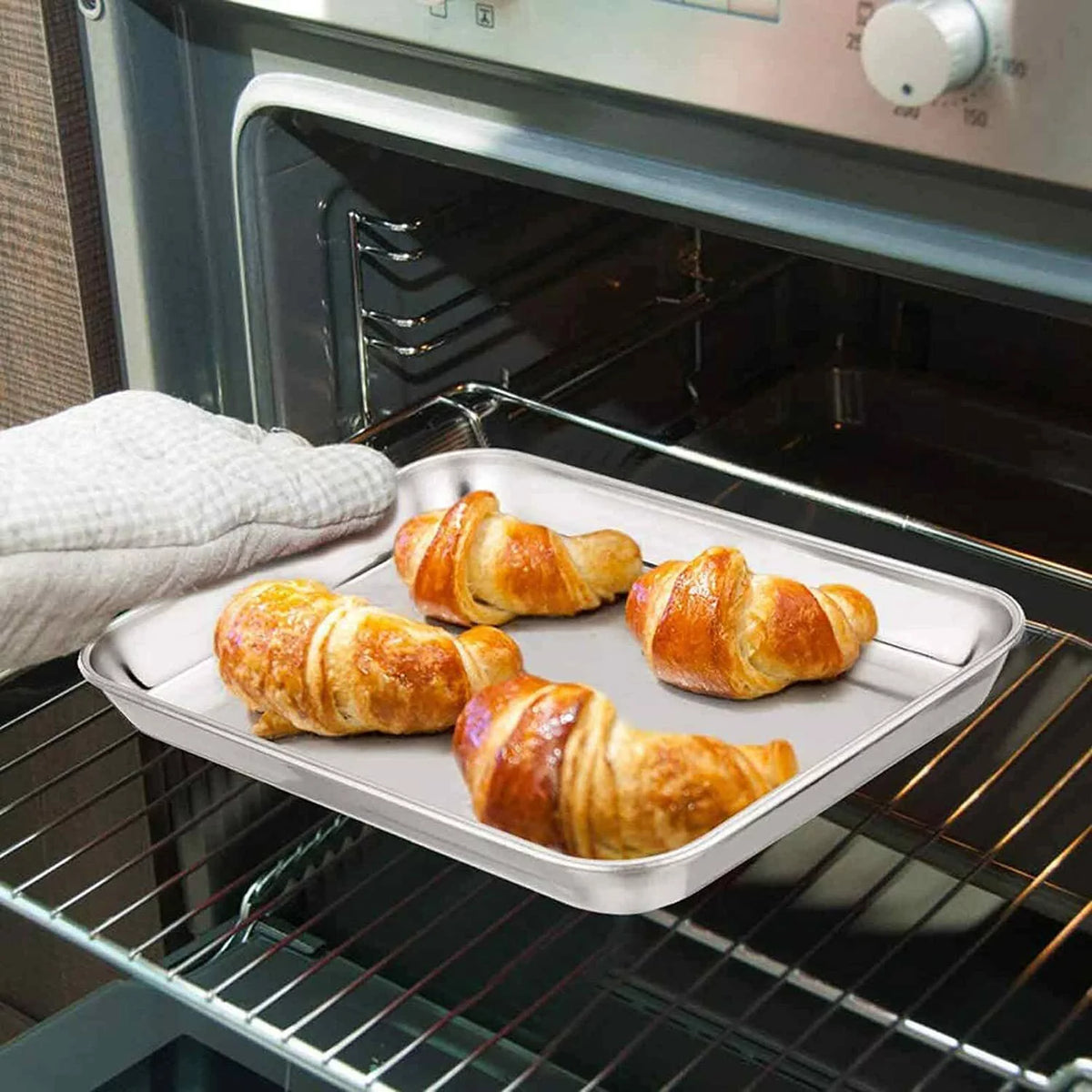 Stainless Steel Baking Sheet with Rack Set 9 x 7 Inch L95582