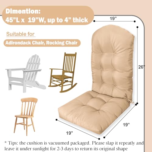 Adirondack Chair Cushion, Indoor/Outdoor Rocking Chair Cushion PP Cotton K3533