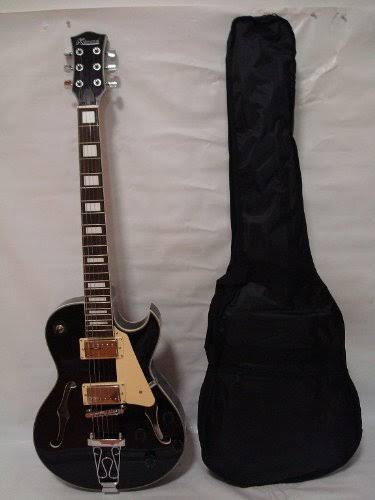 6 String Hollow Body Electric Guitar Black Q602445