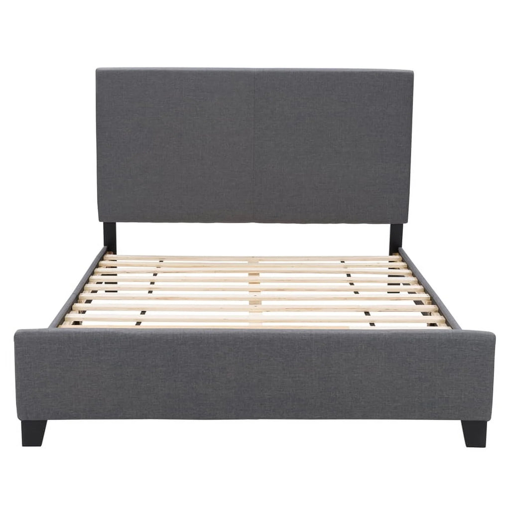 Upholstered Engineered Wood Queen Bed in Gray I88387