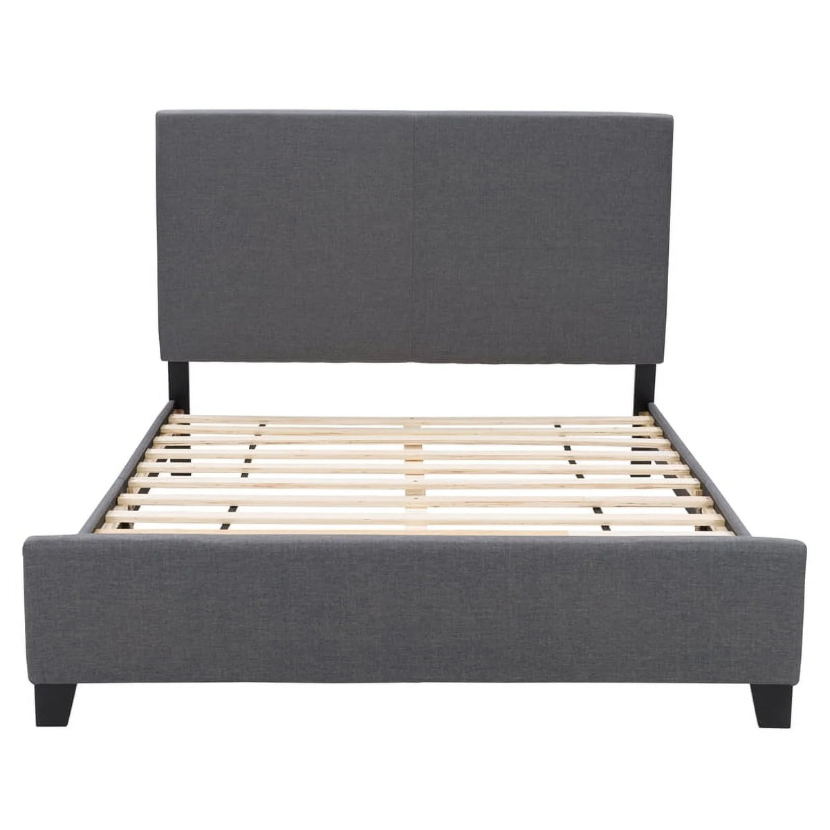 Upholstered Engineered Wood Queen Bed in Gray I88387
