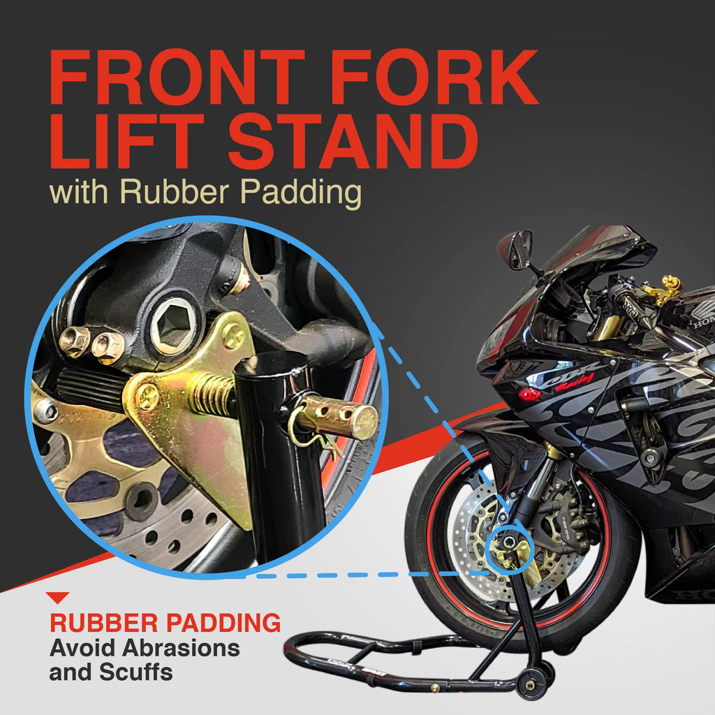 Motorcycle Front Rear Paddle Wheel Lift Stand H7758