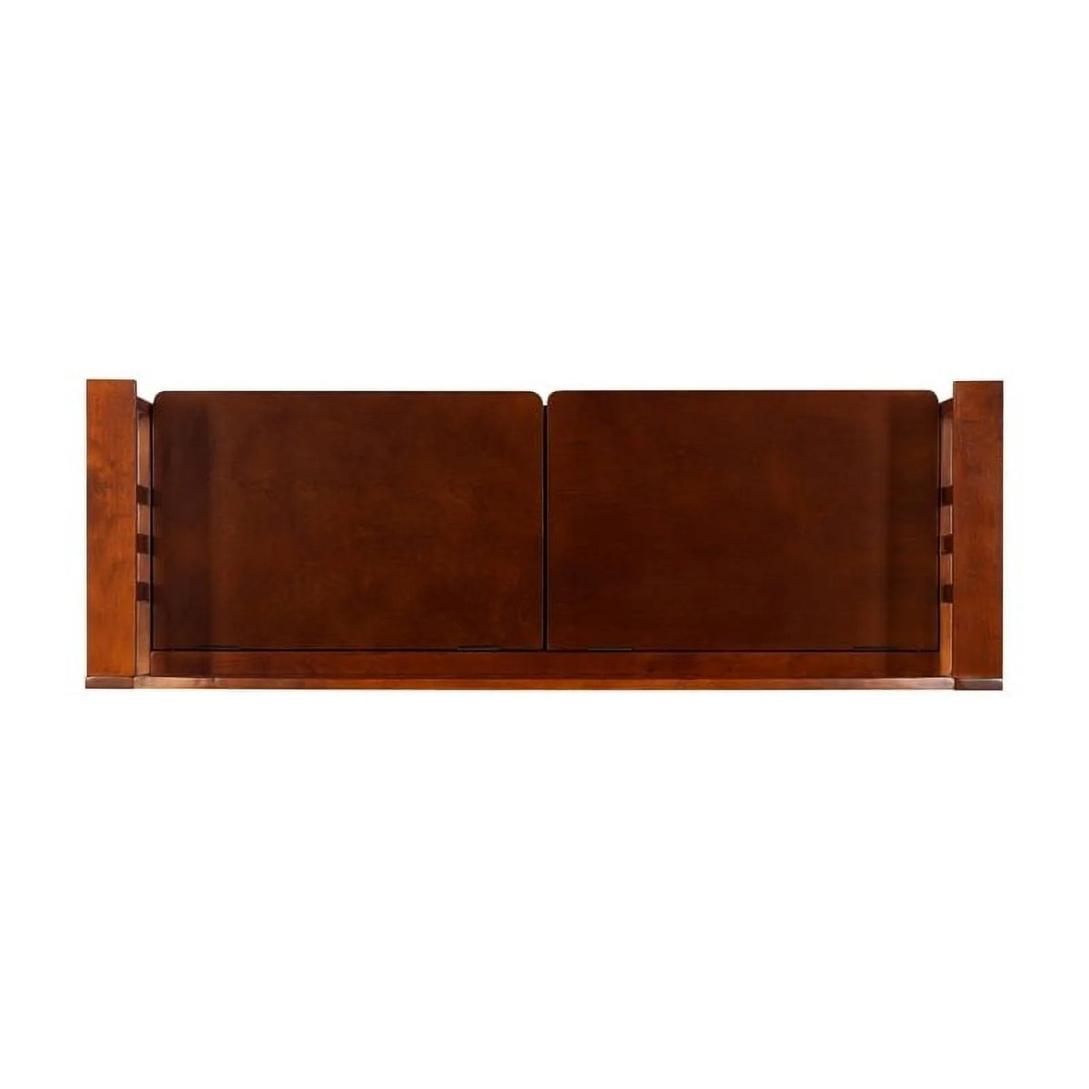 17" Split Seat Wood Storage Bench in Walnut Brown O935455