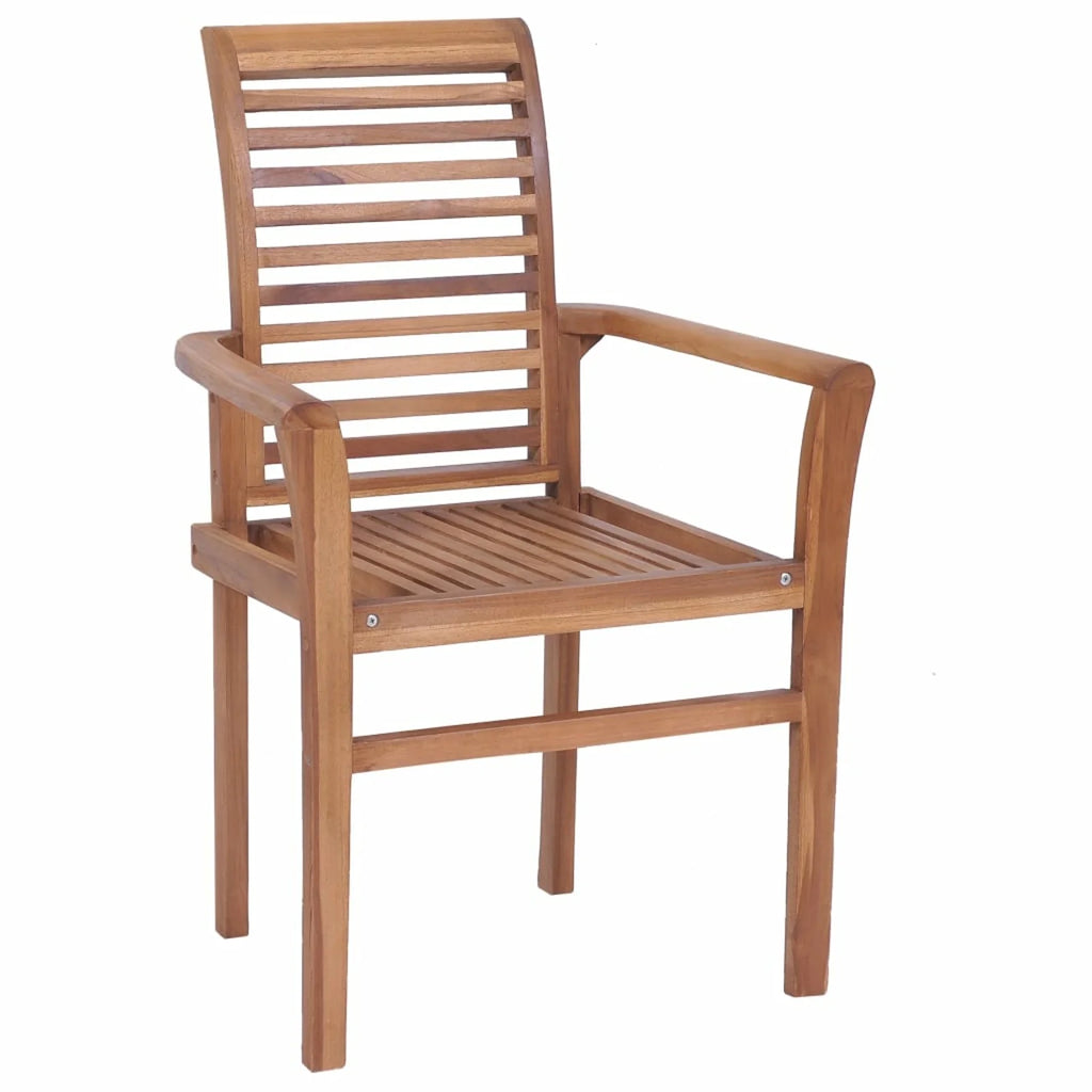 Set of 2 Wooden Garden Chairs with Gray Cushion N843