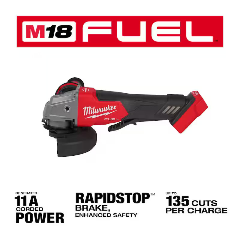 18V Brushless Cordless 4-1/2 in. /5 in. Grinder Kit with Battery Y115
