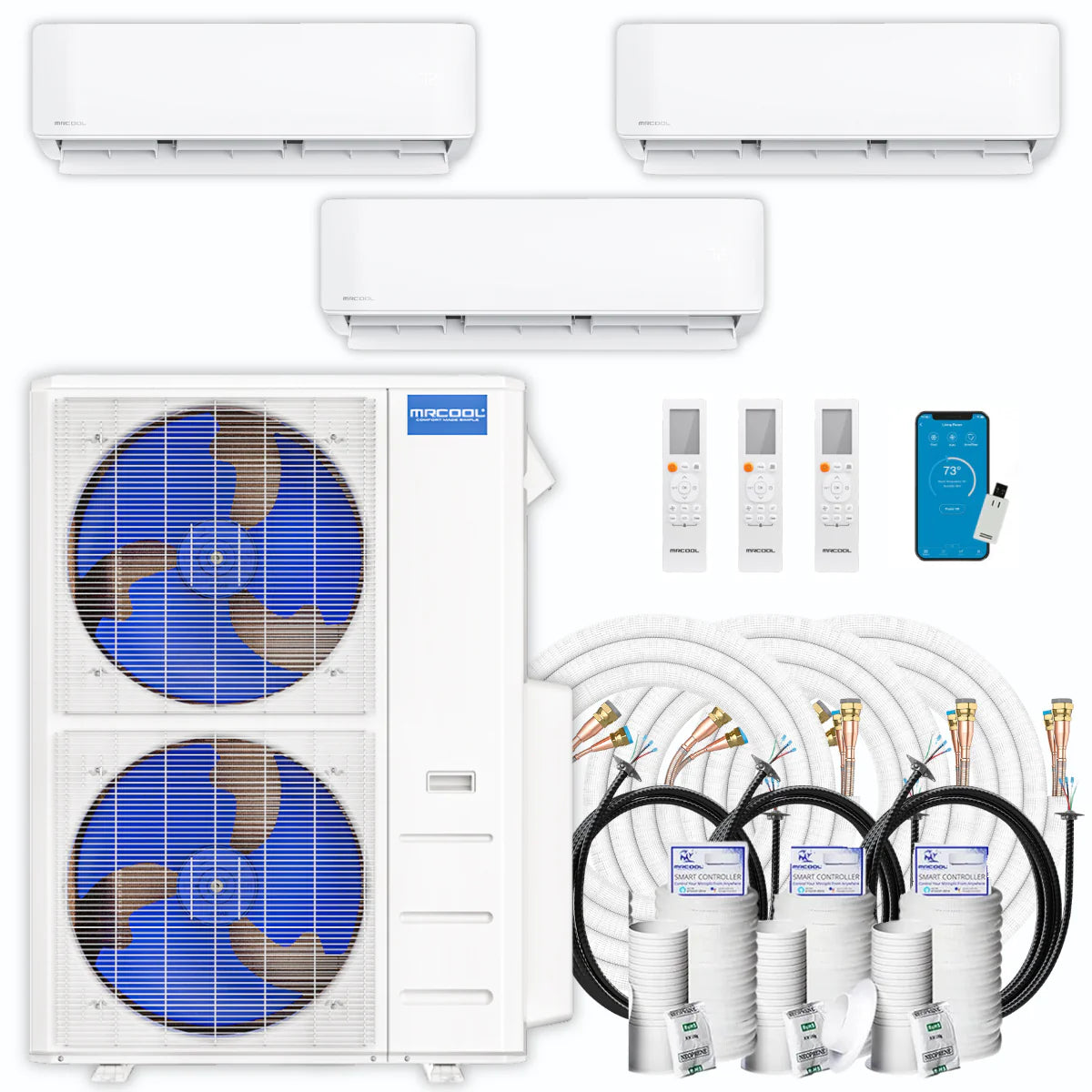 42,000 BTU 3 Zone Ductless Mini Split Air Conditioner and Heat Pump R7354