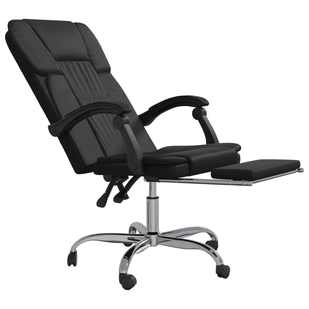 Black Faux Leather Reclining Office Chair M87354