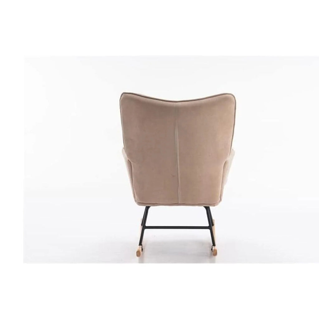 Beige Fabric Rocking Chair C219