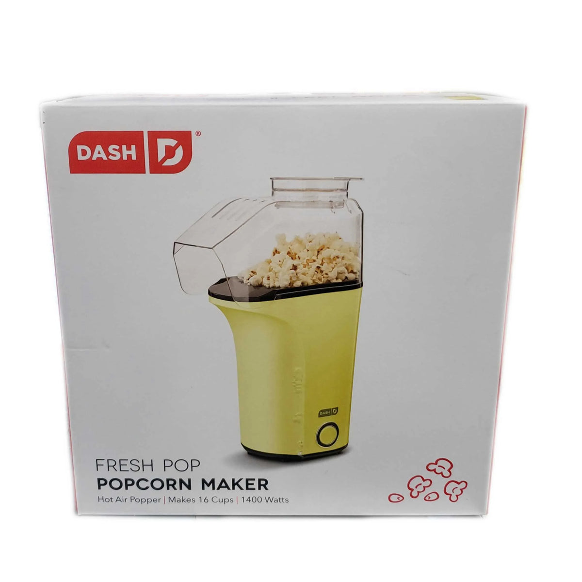 Yellow 16 Cups 1400 Watts Popcorn Maker S3623