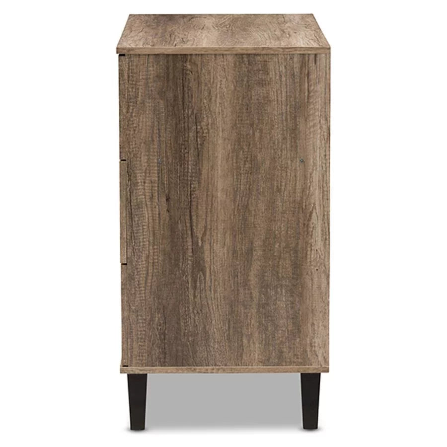 Light Brown Wood 3-Drawer Chest L7584