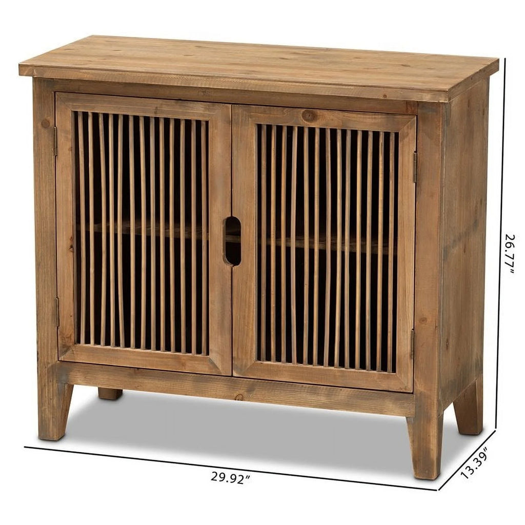 Medium Oak 2-Door Wood Storage Cabinet X190