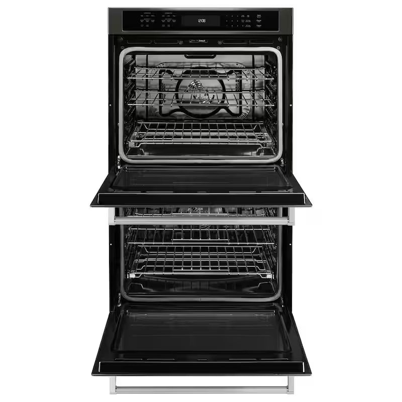27 in. Double Electric Wall Oven Self-Cleaning Convection Black Stainless C91062