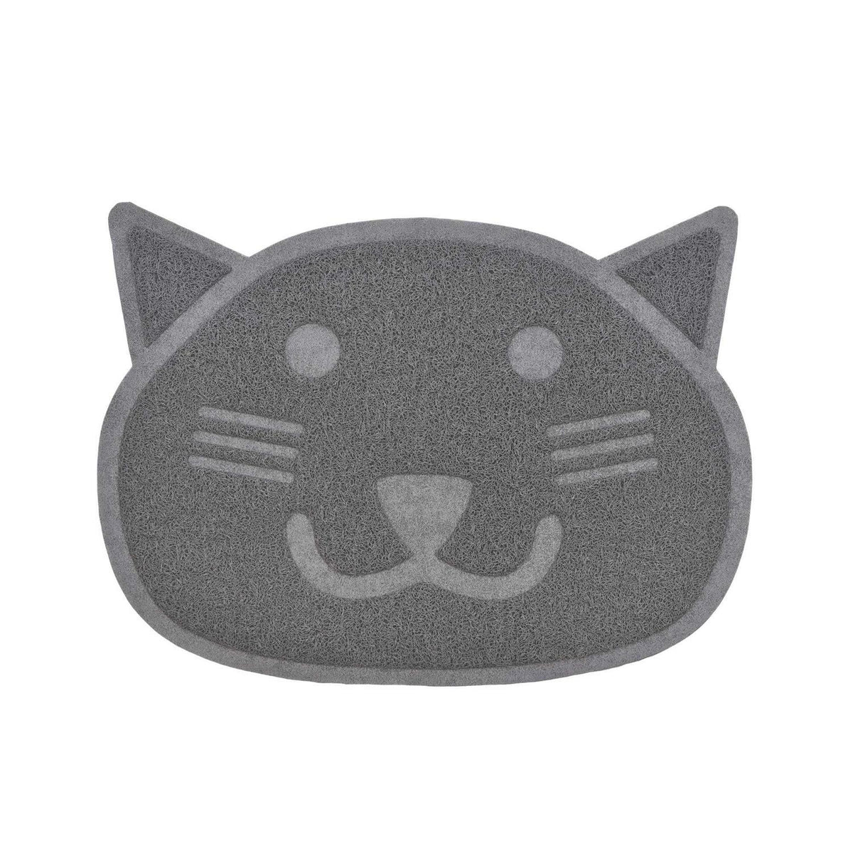 Grey Cat Shaped Litter Trapper Mat I1059