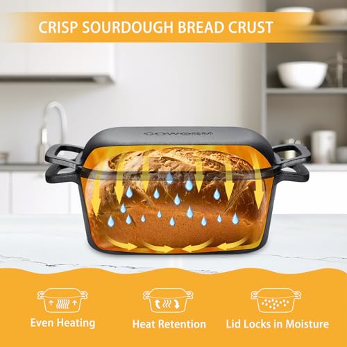 3.6QT Pre-Seasoned Cast Iron Dutch Oven with Lid F2338